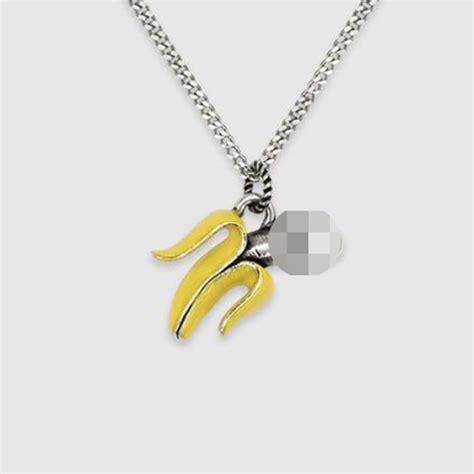 gucci phallic banana necklace|Harry Styles wore an NSFW banana necklace for his 2021.